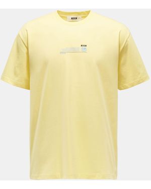 MSGM Rundhals-T-Shirt - Gelb
