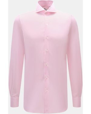 Finamore 1925 Business-Hemd 'Sergio Napoli' Haifisch-Kragen - Pink