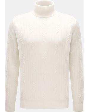 FIORONI CASHMERE Cashmere Rollkragenpullover - Weiß