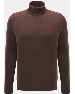 Bruno Manetti Cashmere Rollkragenpullover - Braun