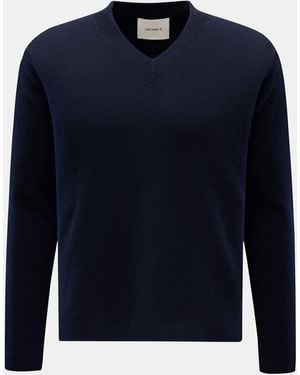 Lisa Yang Cashmere V-Neck-Pullover 'Clayton' - Blau
