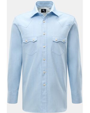 Doppiaa Jeanshemd 'Aariosto' Kent-Kragen - Blau