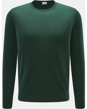 von Braun Merino Feinstrick-Rundhalspullover - Grün