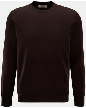 FIORONI CASHMERE Cashmere Rundhalspullover - Schwarz