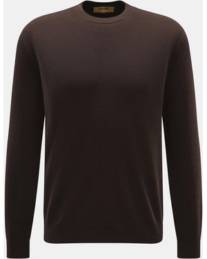 Moorer Cashmere Rundhalspullover 'Orvieto-Wy' - Schwarz