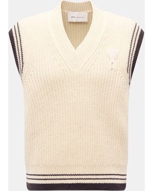Ami Paris V-Neck Pullunder - Weiß