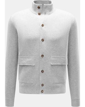 FIORONI CASHMERE Cashmere Cardigan Meliert - Grau