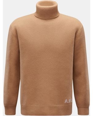 A.P.C. Rollkragenpullover 'Walter' - Braun