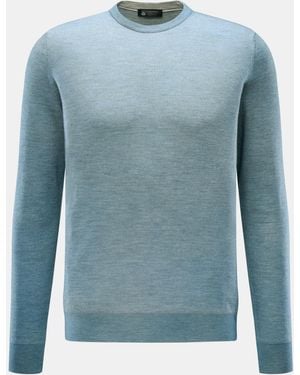 Colombo Cashmere Rundhalspullover Rauchblau
