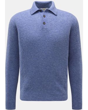 FILIPPO DE LAURENTIIS Strickpolo Meliert - Blau