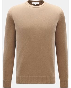 Malo Cashmere Rundhalspullover - Natur