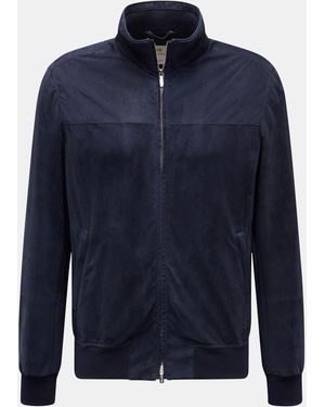 Mandelli Veloursleder-Blouson - Blau