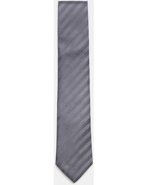Brunello Cucinelli Seidenkrawatte Gestreift - Weiß