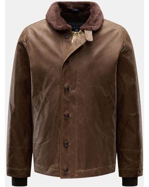 Manifattura Ceccarelli Wachsjacke 'Deck Jacket' - Braun