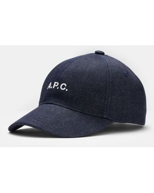 A.P.C. Denim Baseball-Cap 'Charlie' - Blau
