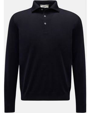 FILIPPO DE LAURENTIIS Feinstrick-Polo - Blau
