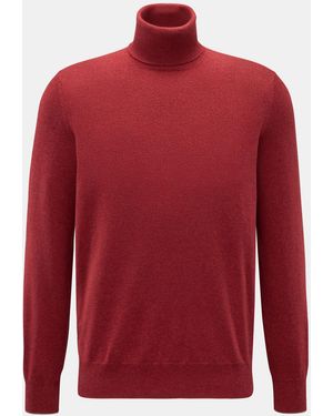 Brunello Cucinelli Cashmere Rollkragenpullover - Rot