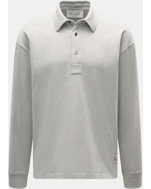 Ami Paris Jersey Longsleeve-Poloshirt Meliert - Grau