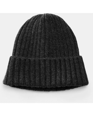 Fedeli Cashmere Mütze Meliert - Schwarz