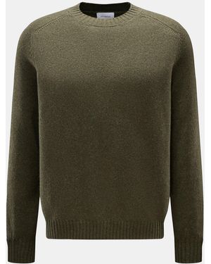 Malo Cashmere Rundhalspullover Meliert - Grün