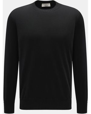 FIORONI CASHMERE Cashmere Rundhalspullover - Schwarz