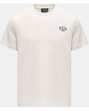 A.P.C. Rundhals-T-Shirt 'Standard Rue Madame' - Weiß