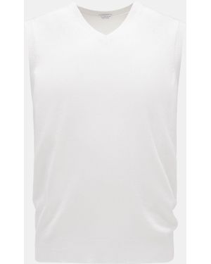 von Braun Cashmere V-Neck Pullunder - Weiß