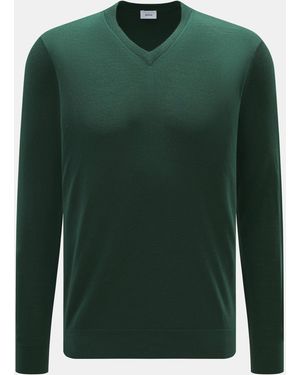 von Braun Merino Feinstrick V-Neck Pullover - Grün