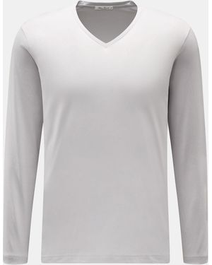 STEFAN BRANDT V-Neck Longsleeve 'Artur' - Grau