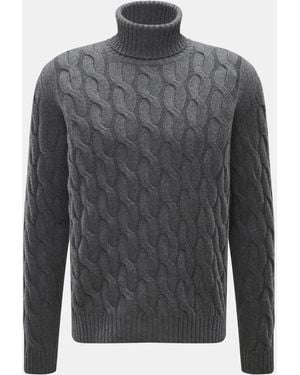 Moorer Rollkragenpullover 'Gordon' Meliert - Grau