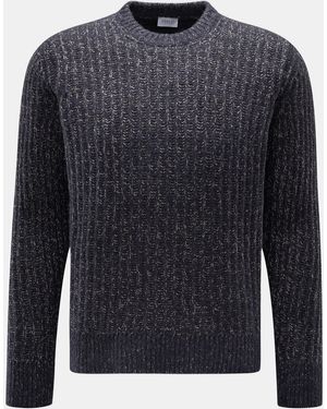 04651/ A trip in a bag Rundhalspullover 'Chunky Rib' navy/hellgrau - Blau