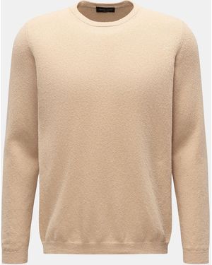 Roberto Collina Rundhals-Pullover - Natur