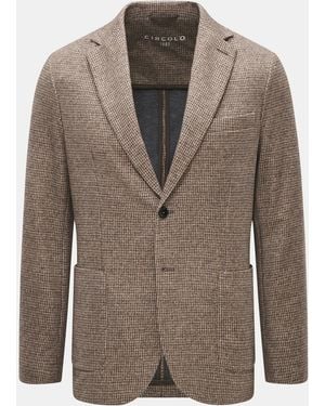 Circolo 1901 Jersey-Sakko/Graubraun Kariert