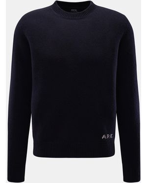 A.P.C. Rundhalspullover 'Edmond' - Blau