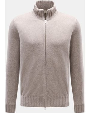 FIORONI CASHMERE Cashmere Strickjacke 'Duvet' Meliert - Grau