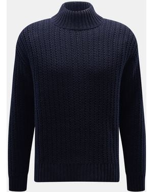 Closed Mock-Neck Pullover - Blau