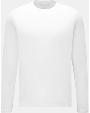 Majestic Filatures Rundhals-Longsleeve 'Henry' - Weiß