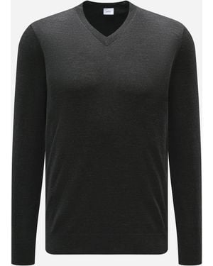 von Braun Merino Feinstrick V-Neck Pullover - Schwarz