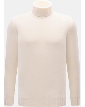 Fedeli Cashmere Rollkragenpullover 'Derby' - Weiß