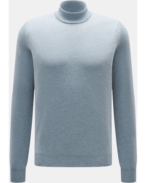 Colombo Cashmere Mock Neck Pullover - Blau