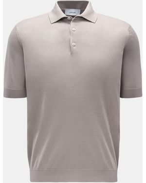Lardini Kurzarm-Strickpolo - Grau