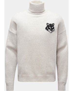 Maison Kitsuné Rollkragenpullover - Weiß