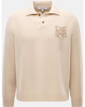 Maison Kitsuné Strickpolo - Natur
