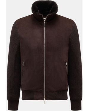 Moorer Daunen-Strickblouson 'Campiglio' - Braun