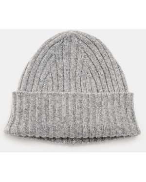 Fedeli Cashmere Mütze Meliert - Grau