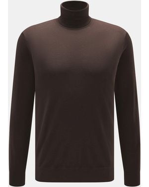 von Braun Merino Feinstrick-Rollkragenpullover - Braun