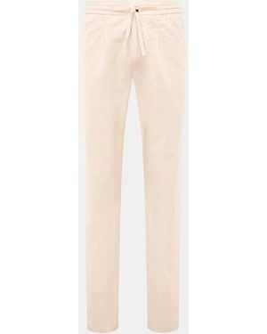 Aurélien Leinen-Jogpants Meliert - Natur