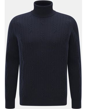 FIORONI CASHMERE Cashmere Rollkragenpullover - Blau