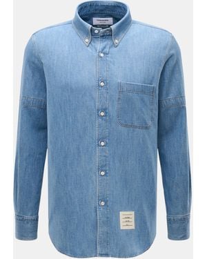 Thom Browne Jeanshemd Button-Down-Kragen - Blau