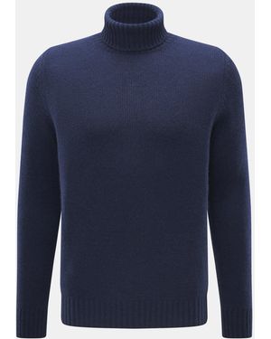Bruno Manetti Cashmere Rollkragenpullover - Blau